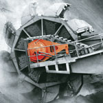 H&#228;gglunds motors are directly mounted on drive shafts for machine systems in mining and bulk materials handling applications such as bucket wheels